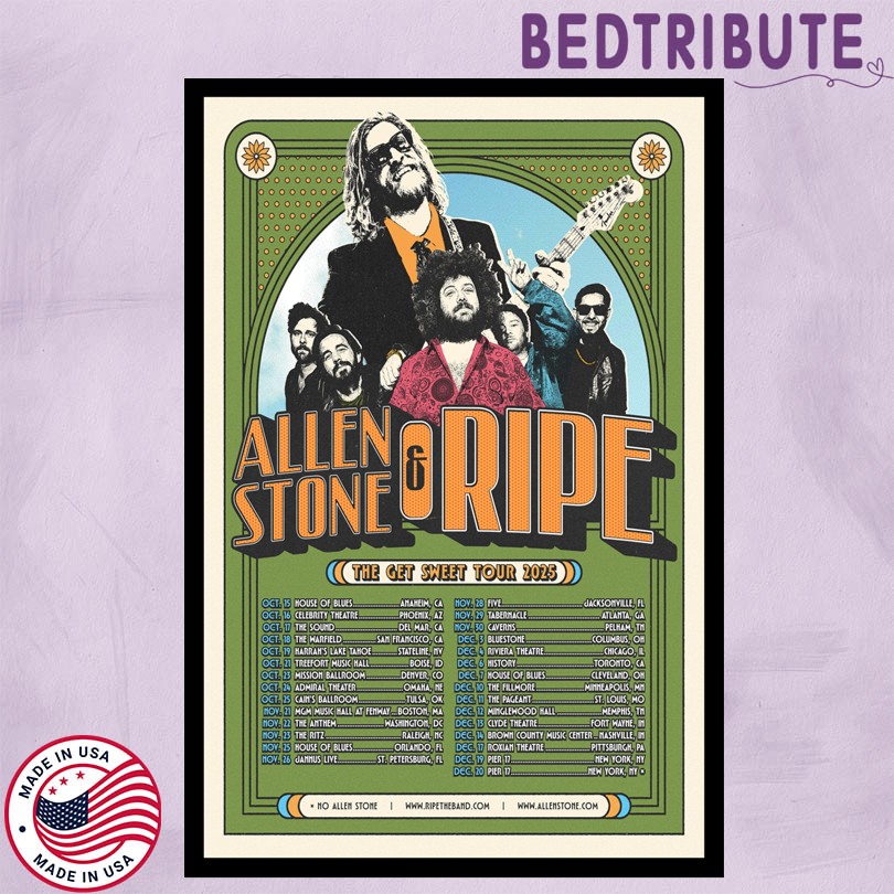 Allen Stone And Ripe The Get Sweet Tour 2025 Poster