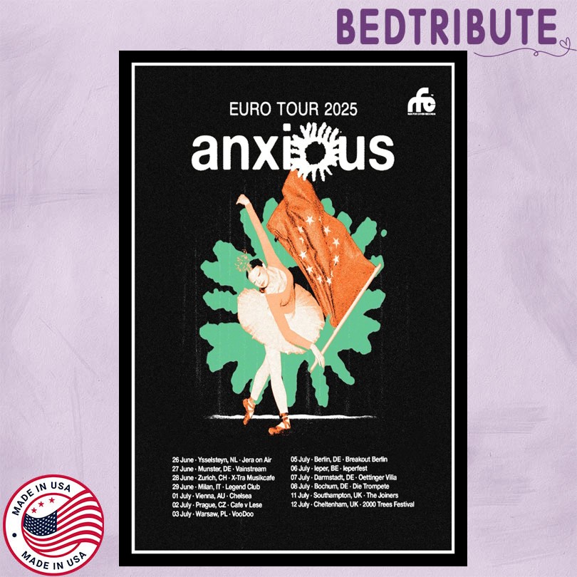 Anxious 2025 Euro Tour Poster