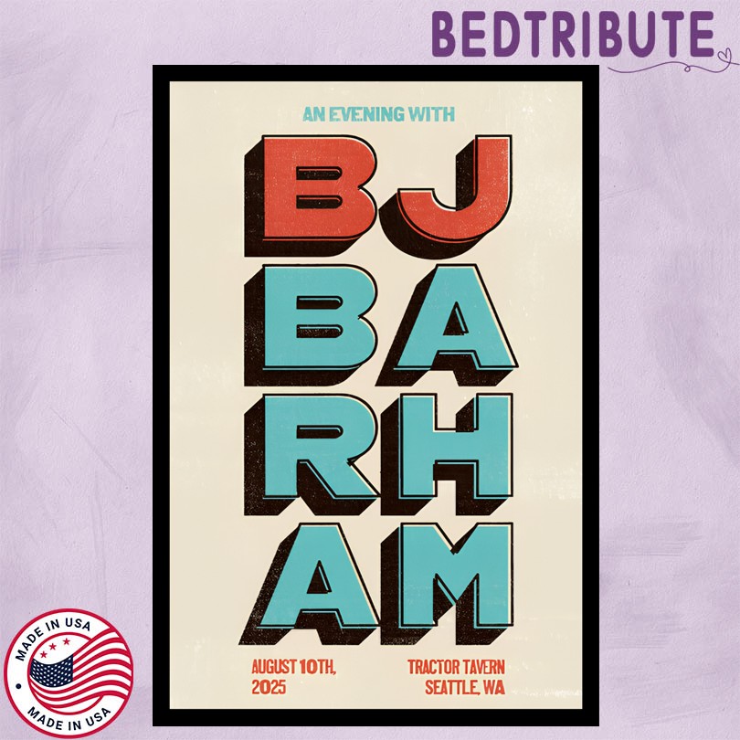 BJ Barham Aug 10 2025 Tractor Tavern Seattle WA Poster