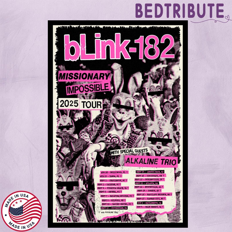 Blink-182 With Alkaline Trio Tour 2025 Poster