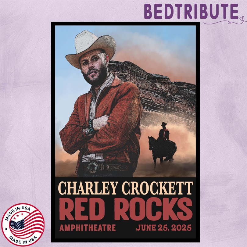 Charley Crockett June 25 2025 Red Rocks Amphitheatre in Morrison, CO Poster
