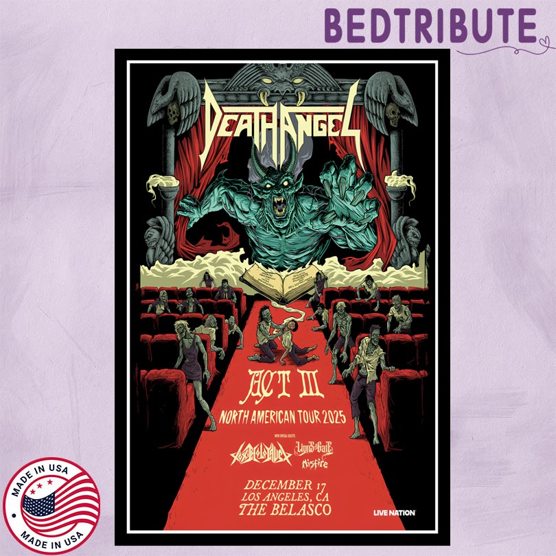 Death Angel The Belasco Dec 17 2025 Los Angeles CA Event Poster