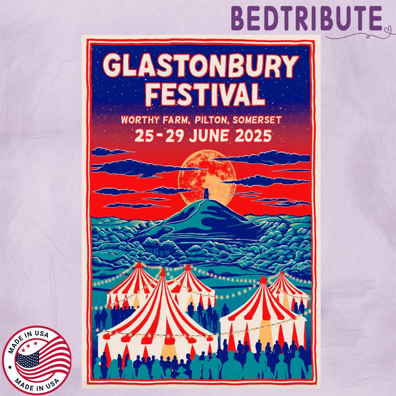 Glastonbury Festival Pilton Somerset June 25-29 2025 Tour Poster