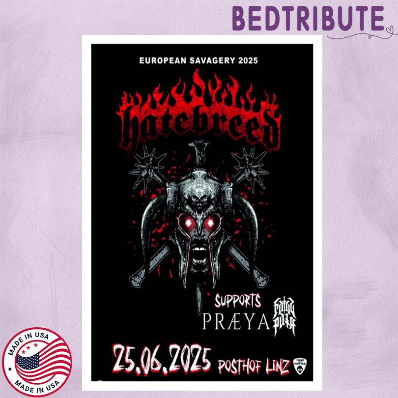 Hatebreed 25 06 2025 Posthof Linz Poster