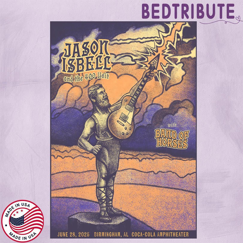 Jason Isbell Birmingham, AL 06 28 2025 Coca-Cola Amphitheater Tour Poster