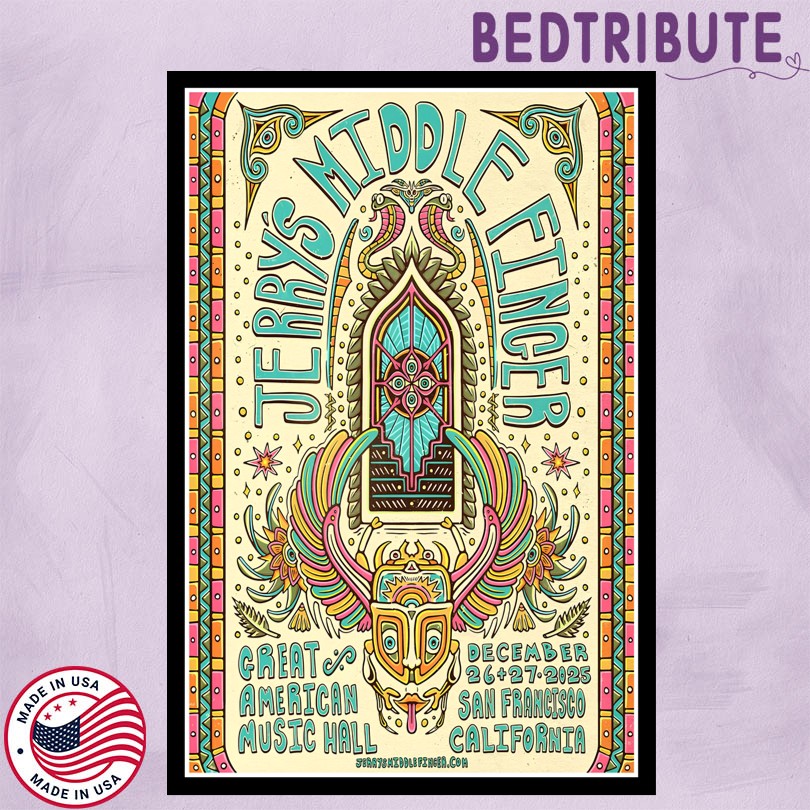 Jerry Middle Finger Dec 26 27 2025 San Francisco California Posters