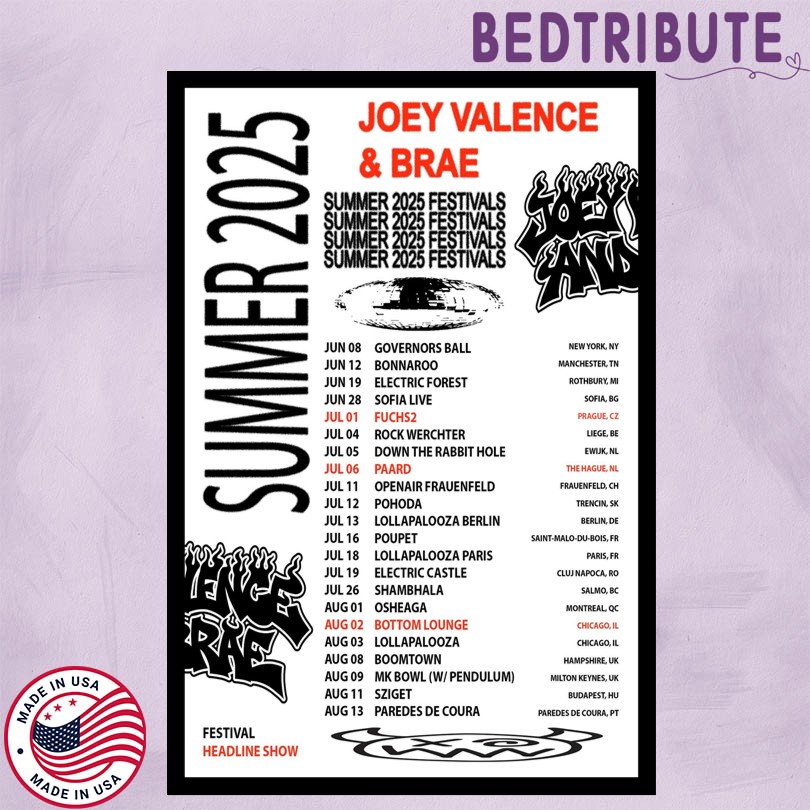 Joey Valence and Brae Summer 2025 Poster