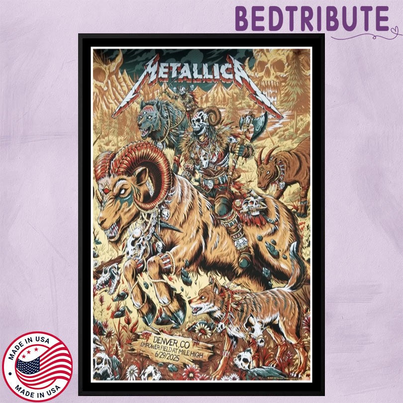 Metallica Concert Denver, Colorado June 29, 2025 Poster