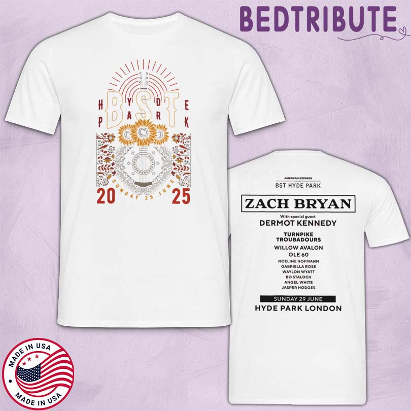 Official BST Hyde Park Zach Bryan Sunday 29th June Event Merch