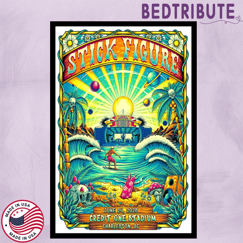 Stick Figure June 24 2025 Credit One Stadium Charleston SC Poster