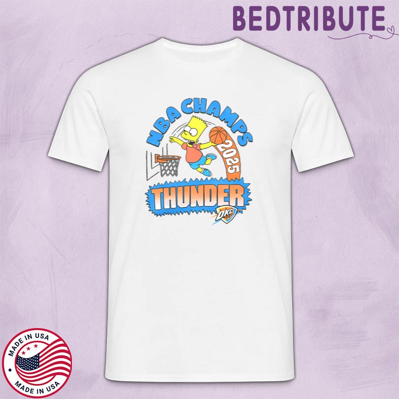 The Simpsons Bart x Thunder 2025 NBA Champs Merch