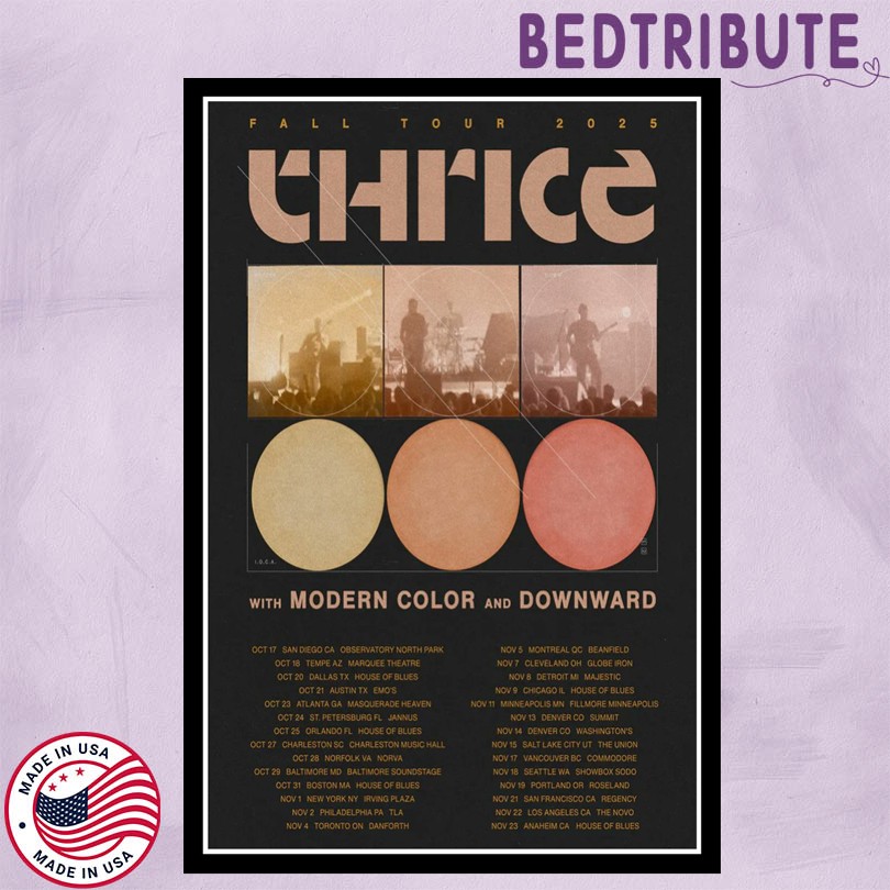 Thrice 2025 Fall Tour Poster