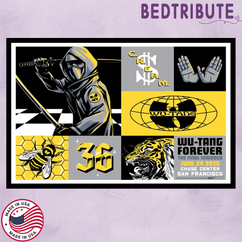 Wu Tang Clan Tour 2025 San Francisco, CA Poster