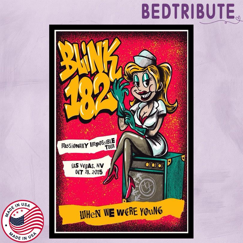 Blink 182 Concert Event Las Vegas Nevada October 2025 Poster