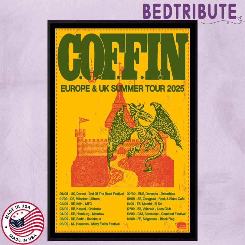 C.O.F.F.I.N Europe And UK 2025 Summer Tour Poster
