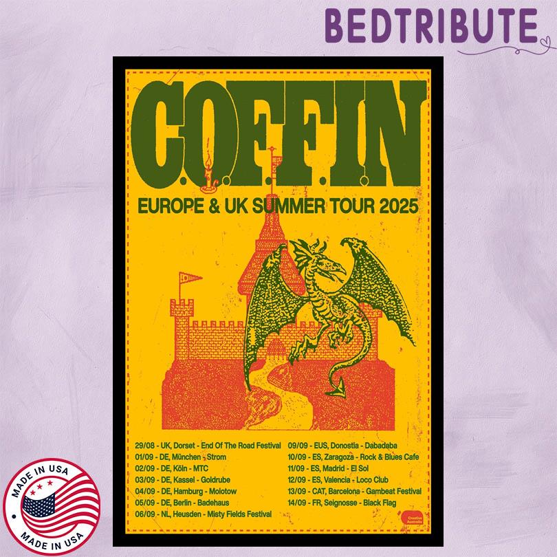 C.O.F.F.I.N Europe & UK Summer Tour 2025 Poster