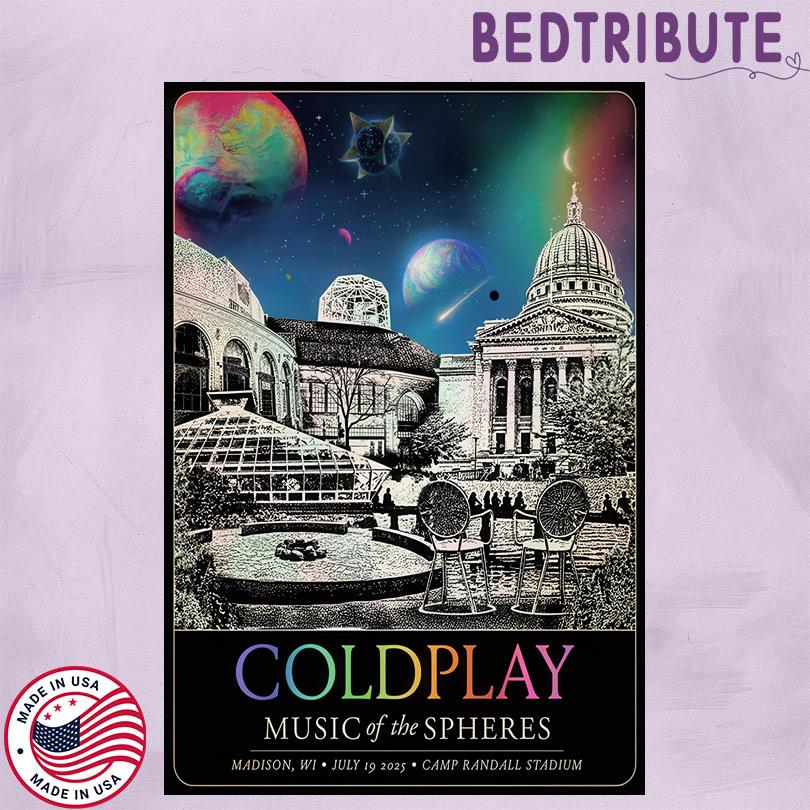 Coldplay Concert Event Madison WI July 19 2025 Poster