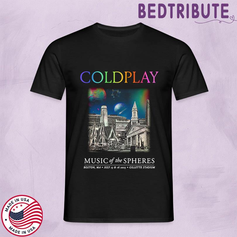 Coldplay July 15-16 2025 Boston Music Of The Spheres Tee
