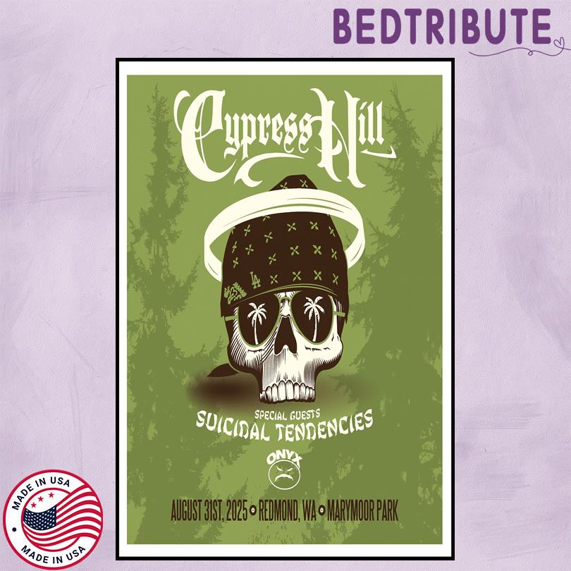 Cypress Hill 2025 Tour Poster – Redmond Show – August 31 – Marymoor Live