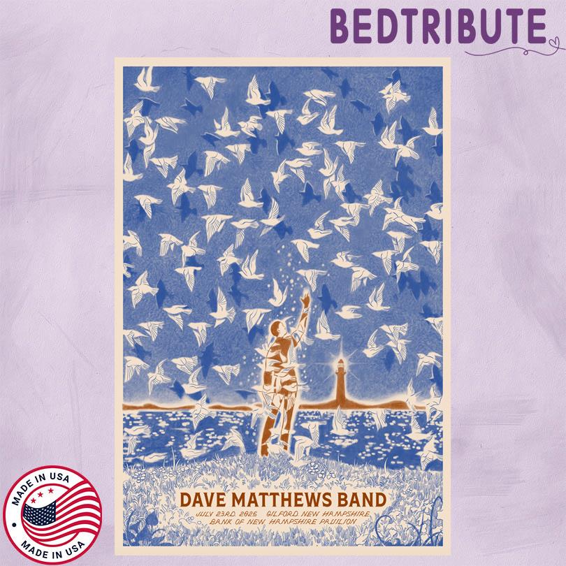 Dave Matthews Band Concert Poster Gilford New Hampshire July 23 2025