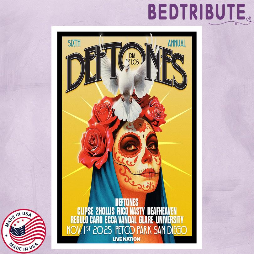 Deftones Live Tour Petco Park San Diego November 1 2025 Poster