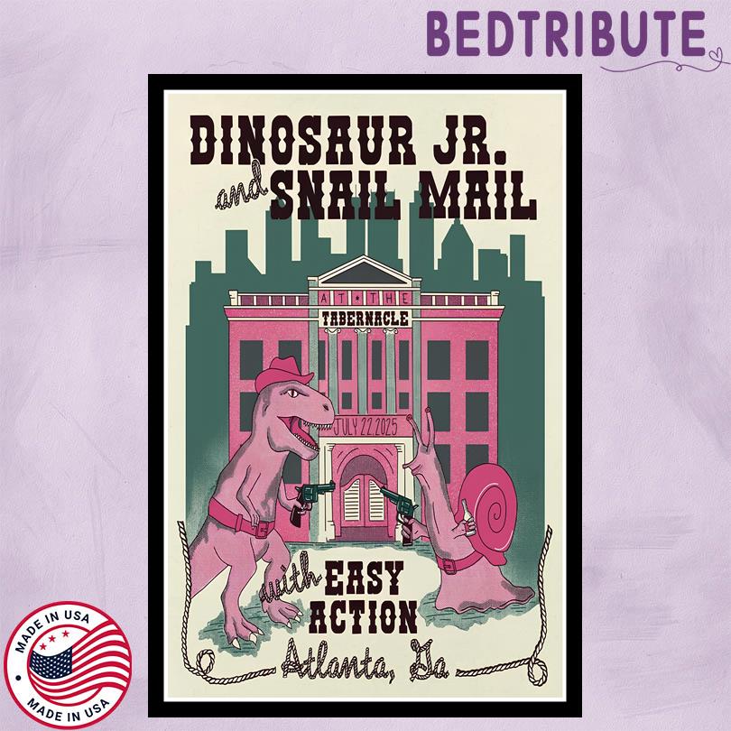 Dinosaur JR. And Snail Mail Atlanta GA 2025 Poster