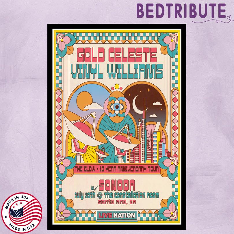Gold Celeste 2025 Tour Poster – Santa Ana CA