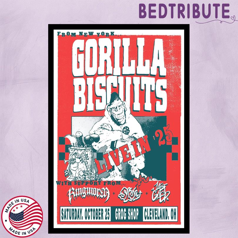 Gorilla Biscuits Live Show Cleveland Ohio October 25 2025 Poster