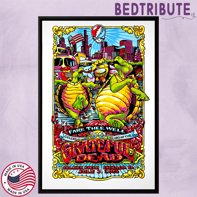Grateful Dead Chicago IL 7 3 15 Soldier Field Event Poster