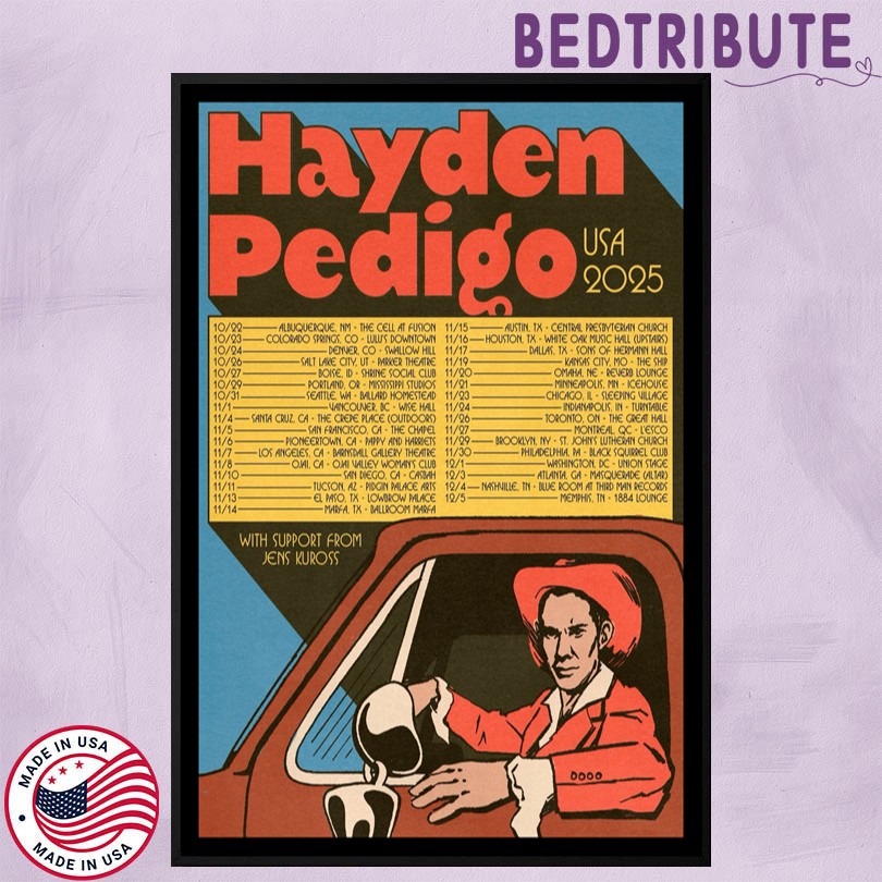 Hayden Pedigo USA 2025 Tour Poster