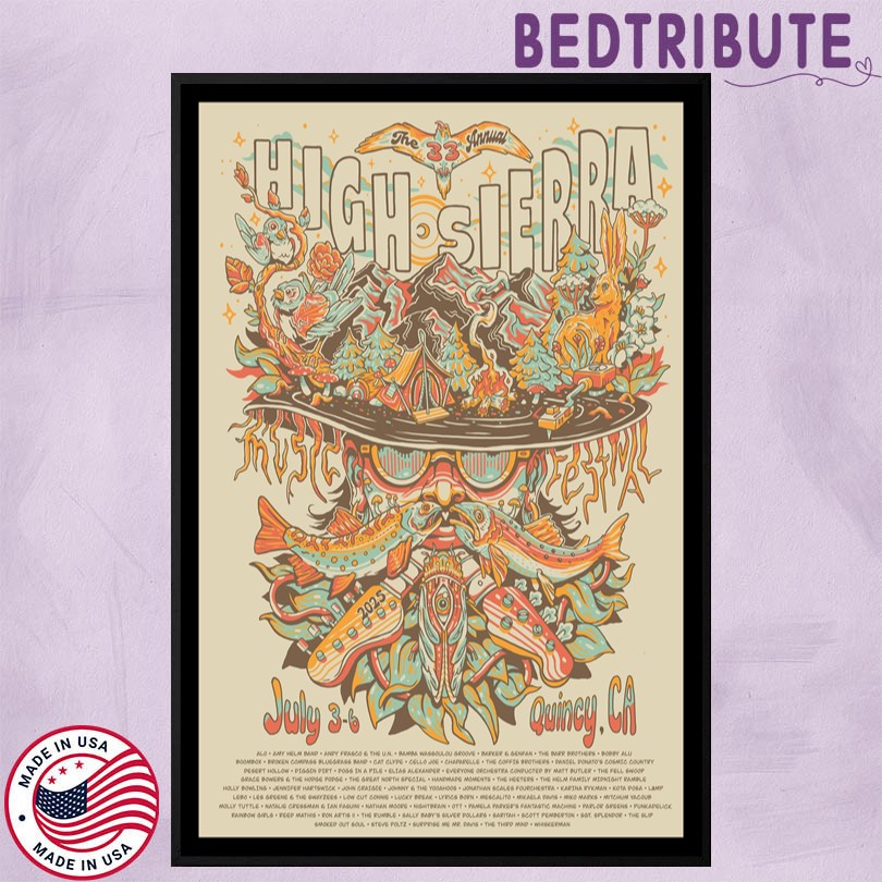 High Sierra Music Festival Quincy CA July 3-6 2025 Tour Poster