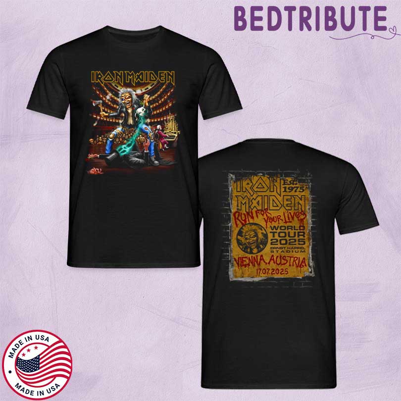 Iron Maden 17 07 2025 Vienna Austria Tour Shirt