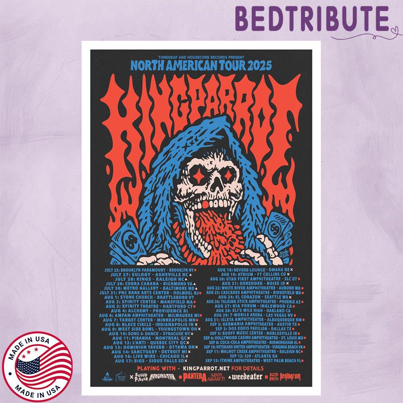 King Parrot NORTH AMERICA TOUR 2025 Poster