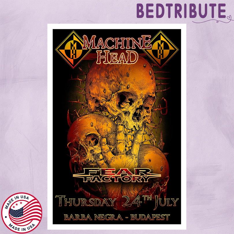 Machine Head Concert Event Budapest Hungary July 24 2025 Poster