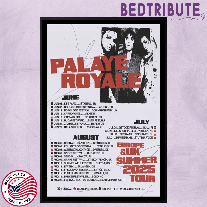 Palaye Royale Europe & UK Summer Tour 2025 Poster