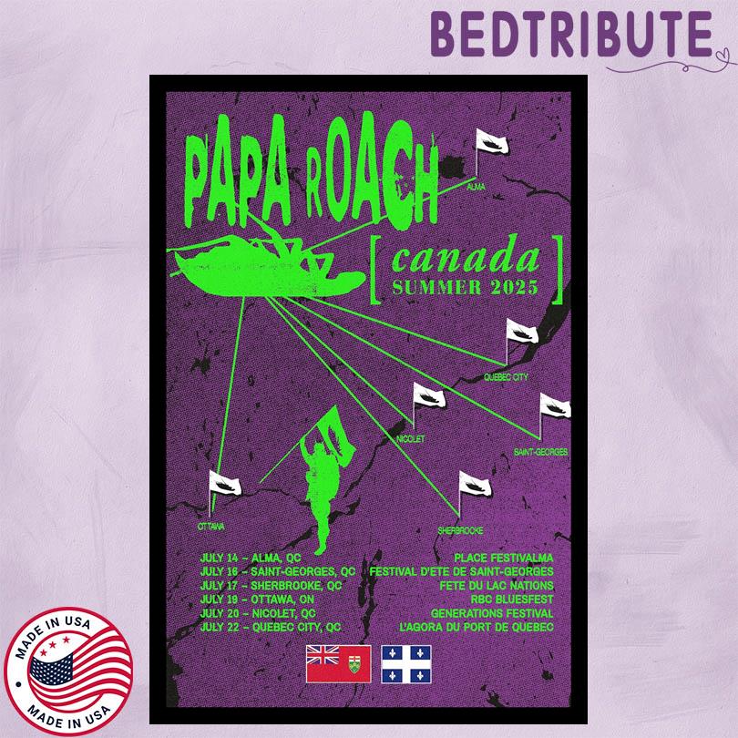 Papa Roach 2025 Poster – Summer Live Event Edition