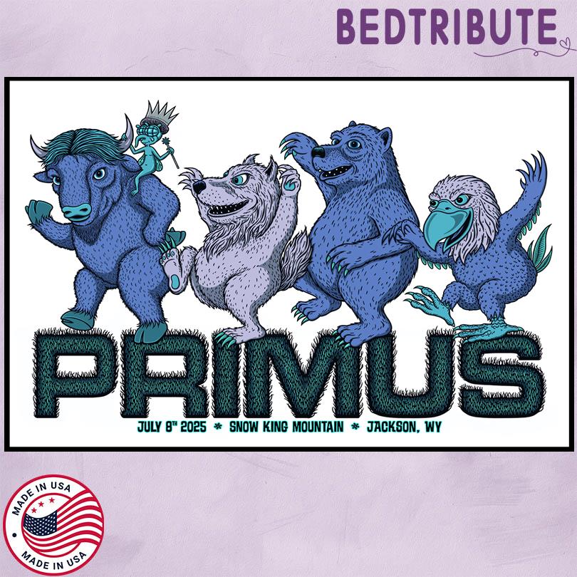 Primus 2025 Tour Poster – Wyoming Concert Art Print