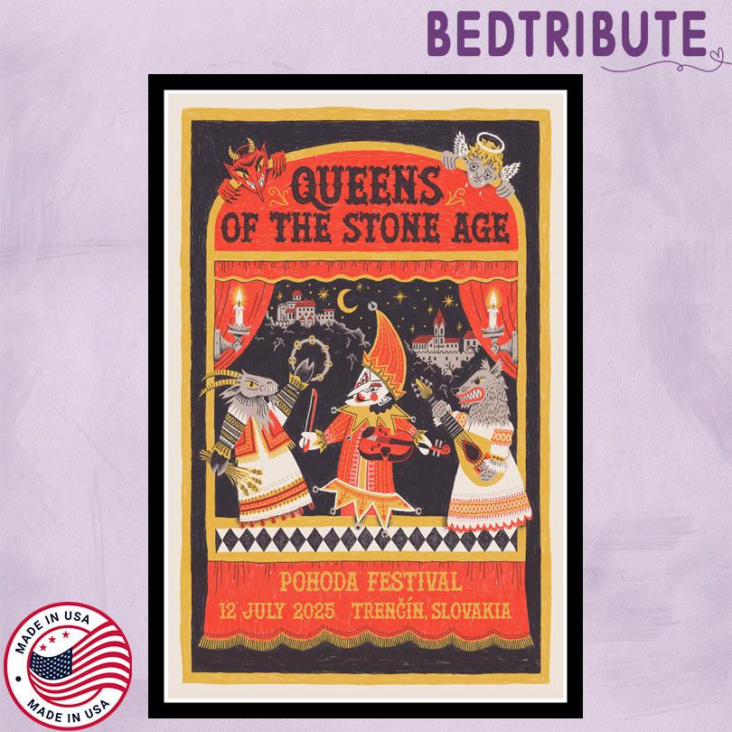 Queens Of The Stone Age 2025 Poster – Trencin Slovakia Pohoda Festival