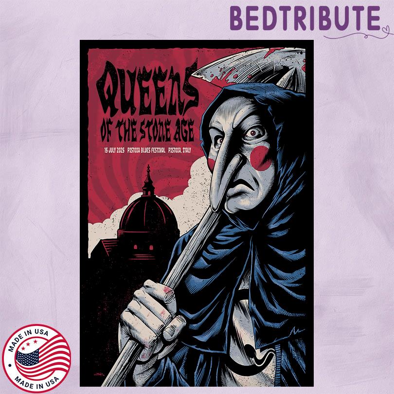 Queens of the Stone Age Poster – 2025 Italy Tour Pistoia