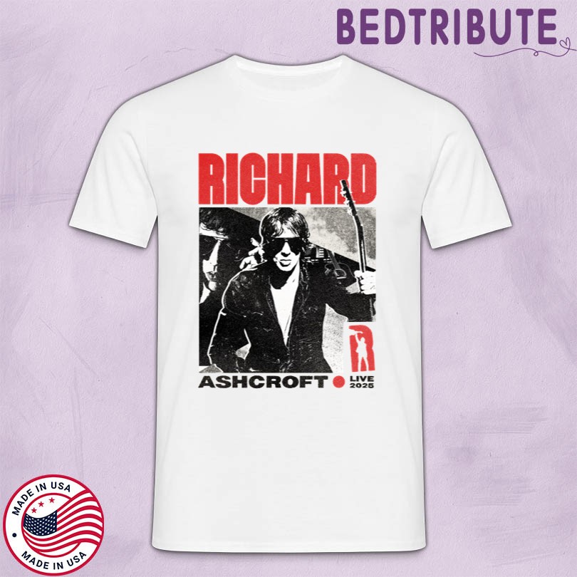 Richard Ashcroft RA Live 2025 Beige Tour T -Shirt
