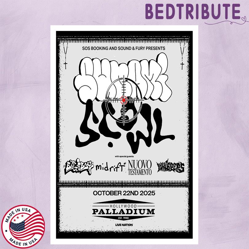 Sunami x Scowl Poster – Live in LA Hollywood Palladium Oct 22 2025