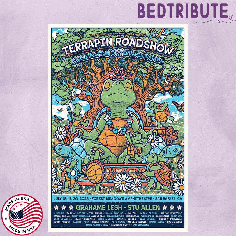 Terrapin Crossroads Poster – San Rafael CA July 18–20 2025 Tour Show
