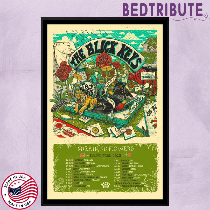 The Black Keys No Rain No Flowers Tour 2025 Poster