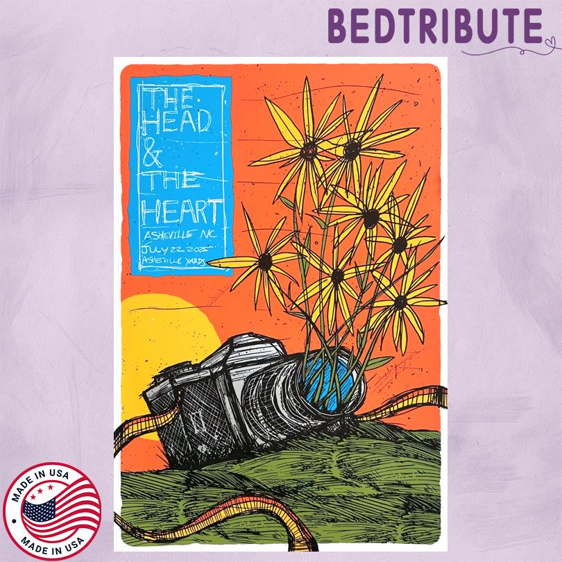 The Head And The Heart Show in Asheville Yards Amphitheater July 22 2025 Poster