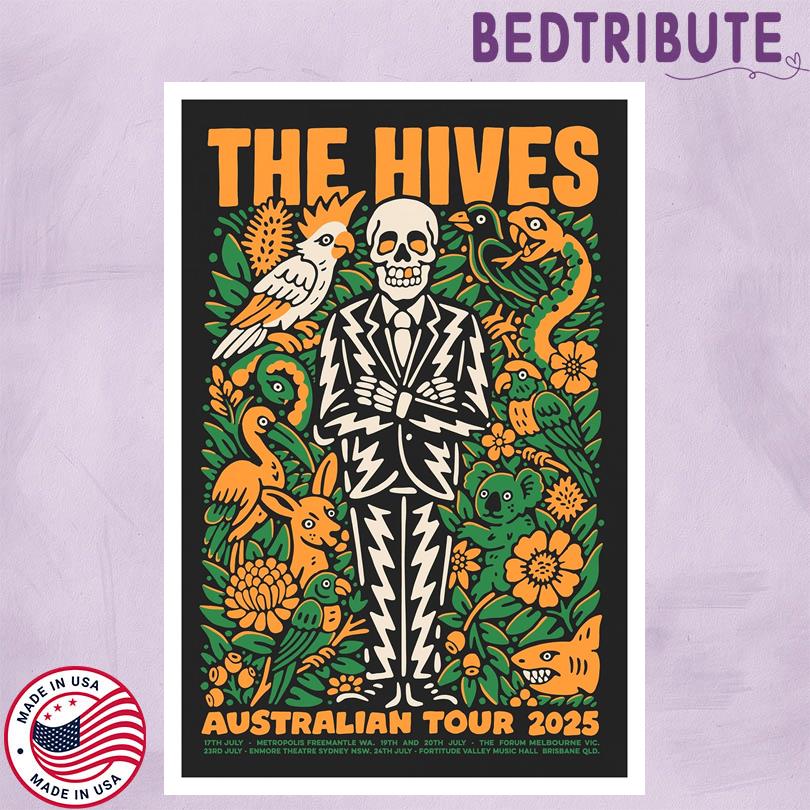 The Hives Australian Tour 2025 Poster