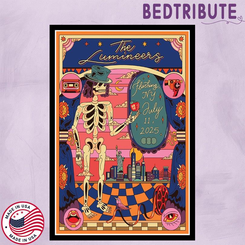 The Lumineers Wall Art Poster Citi Field Flushing NY 2025