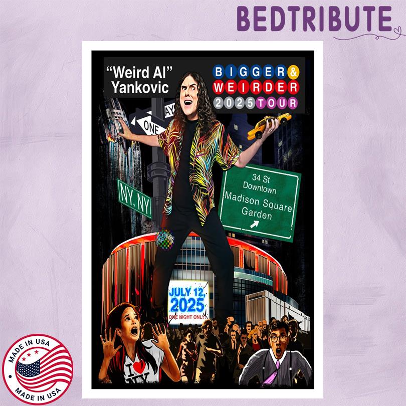 Weird Al Yankovic 2025 Poster – Madison Square Garden NY July 12