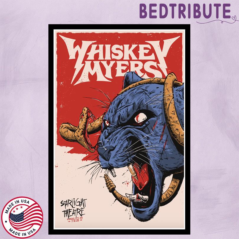 Whiskey Myers 2025 Poster – Live in Kansas City Missouri