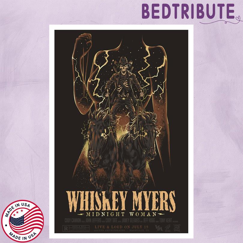 Whiskey Myers Concert Show Nashville TN July 2025 Poster