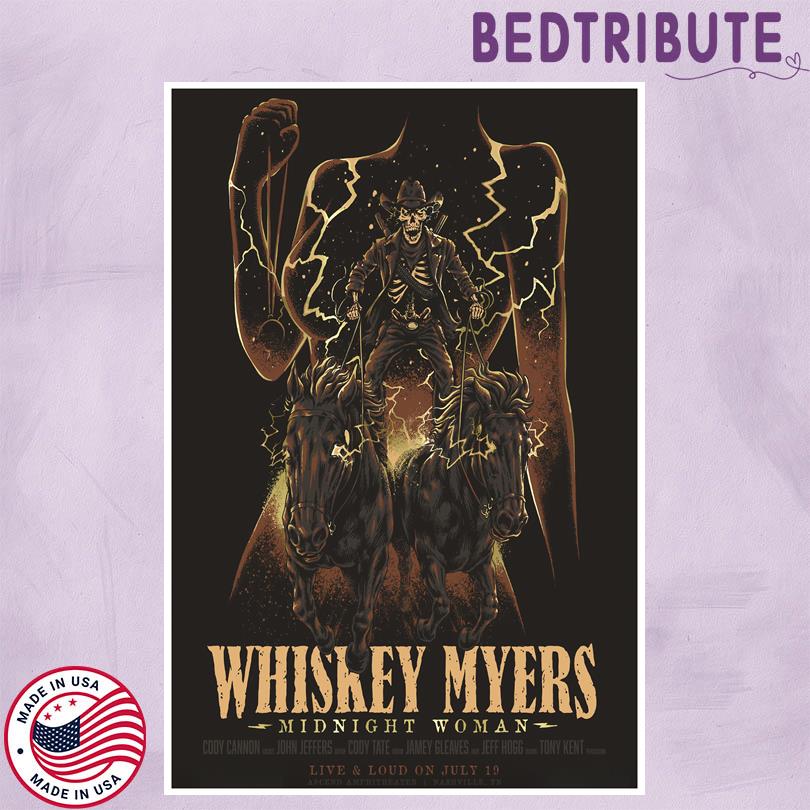 Whiskey Myers Poster Ascend Amphitheater Nashville July 2025 Event